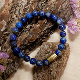 Men Throat Chakra Harmony Lapis Lazuli Bracelet