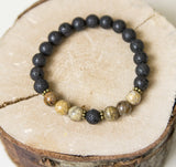 Strength And Courage Lava Stone Diffuser Bracelet