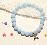 aquamarine beaded bracelet to help with self-love