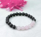 Anxiety Bracelet - Rose Quartz and Lava Stone Bracelet - Be Adorned