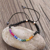 7 Chakra Natural Stones Beaded Bracelet Bracelets BeAdornedUK 