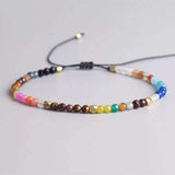 7 Chakra Natural Stones Beaded Bracelet Bracelets BeAdornedUK Colourful 