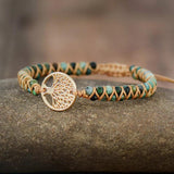 Tranquil Roots: Turquoise Tree of Life Bracelet - Be Adorned