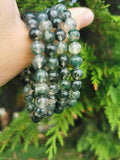 moss agate beaded bracelet to support health