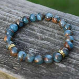 'Blue Lake' Cloisonne Natural Stone Bracelet Bracelets BeAdornedUK 