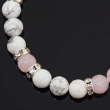 'The Peacemaker' Healing Crystals Rose Quartz & Howlite Bracelet Bracelets BeAdornedUK 
